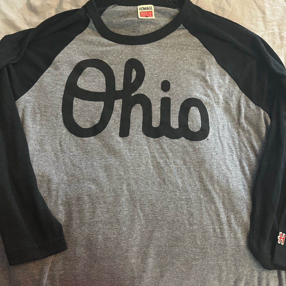 Homage Men’s Script Ohio State 3/4 length tshirt
